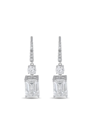 LB Exclusive 18K white gold diamond drop earrings