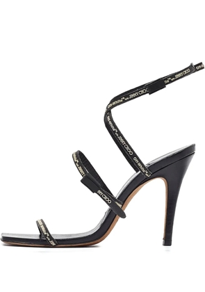 Jimmy Choo Pre-Owned square-toe leather sandals - Black