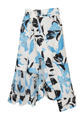 3.1 Phillip Lim floral belted midi skirt - White