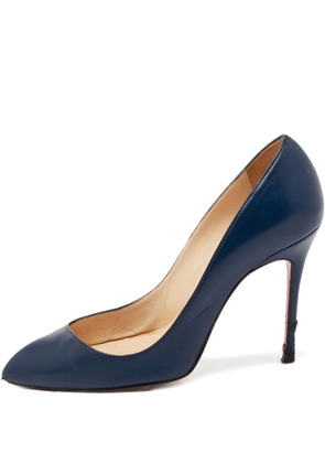 Christian Louboutin Pre-Owned leather pointed-toe pumps - Blue