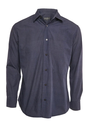 Ferragamo Pre-Owned printed cotton shirt - Blue