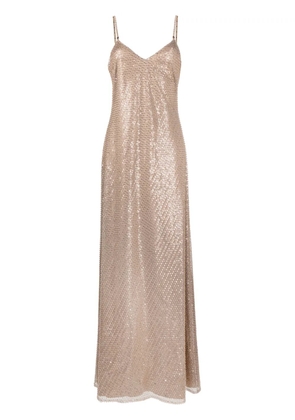 Ralph Lauren Collection Reymond embellished evening dress - Neutrals
