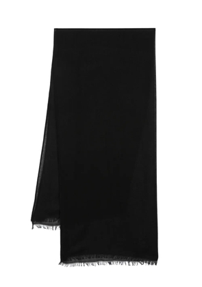 Brunello Cucinelli cashmere-silk fringed scarf - Black