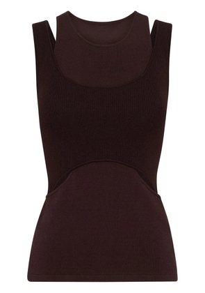Dion Lee Interlink cut-out tank top - Brown