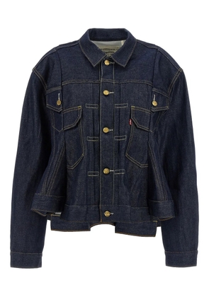 sacai x Levi's® polo-collar denim jacket - Blue