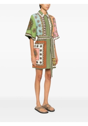 ALEMAIS Contina printed mini dress - Green