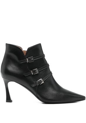 The Seller 75mm buckle-straps boots - Black