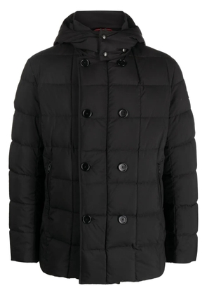 Fay detachable-hood zipped padded jacket - Black