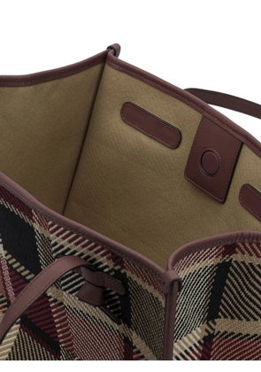 GIANNI CHIARINI plaid knot-pattern shoulder bag - Neutrals