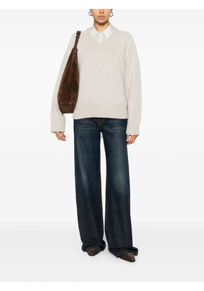 Lisa Yang Oia V-neck sweater - Neutrals