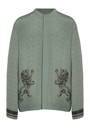 Domaine Des Artistes lion-print long-sleeved shirt - Green