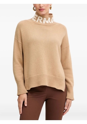 ERMANNO FIRENZE high-neck long-sleeve sweater - Neutrals