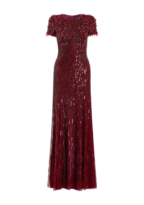 Jenny Packham Eliza beaded maxi dress - Red
