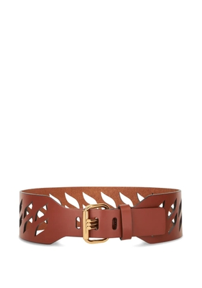 ETRO cut-out detail leather belt - Brown