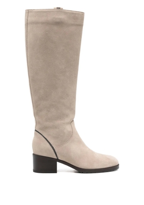 Doucal's calf suede 50mm boots - Neutrals