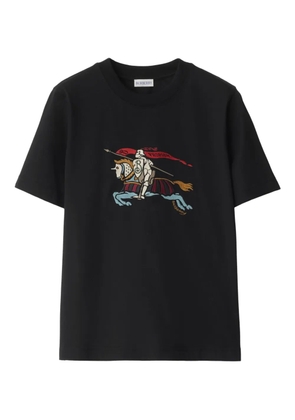 Burberry embroidered cotton T-shirt - Black