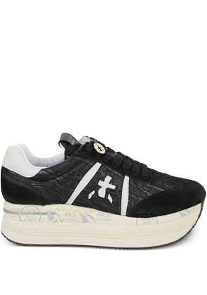 Premiata platform logo-detail sneakers - Black