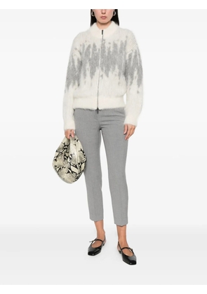 Peserico zip pattern cardigan - Grey