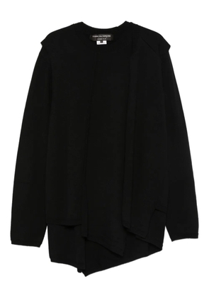 Comme des Garçons Homme Plus asymmetric panelled knitwear - Black