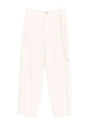 DARKPARK pleated chain-detail trousers - Neutrals