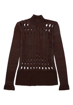 Anne Isabella cut-out knit sweater - Brown