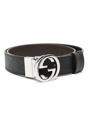 Gucci GG Supreme reversible belt - Black