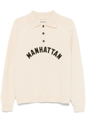 BODE Manhattan polo shirt - Neutrals