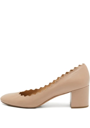 Chloé Pre-Owned 55mm leather heel sandals - Neutrals
