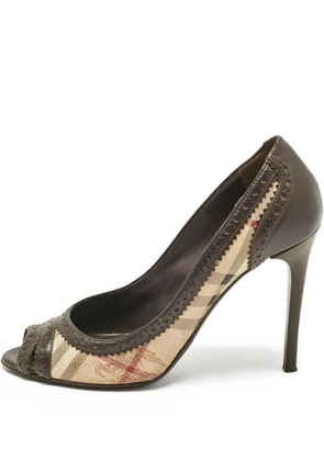 Burberry Pre-Owned 105mm leather pumps - Neutrals
