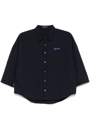 SPORT b. by agnès b. seersucker batwing shirt - Blue