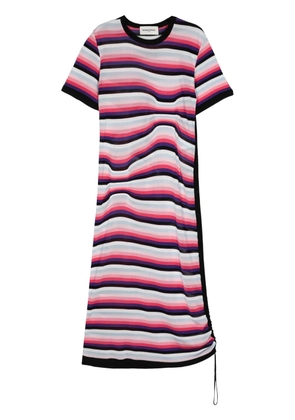Sonia Rykiel striped asymmetric midi dress - Pink