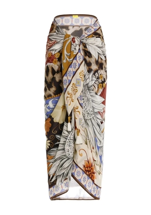 Agua Bendita Marine Quilt beach cover-up - White