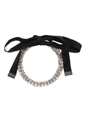 Plan C chain-link ribbon necklace - Black