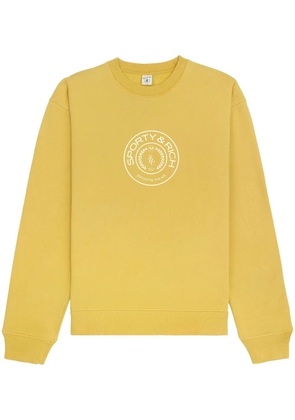 Sporty & Rich Connecticut Crest crew-neck sweatshirt - Yellow