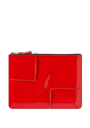 Comme Des Garçons Wallet Reversed Hem zipped wallet - Red