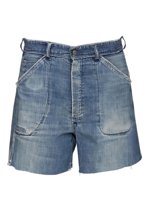 Sea frayed pocket denim shorts - Blue