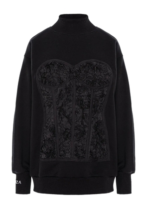 HAMZA corset sweatshirt - Black
