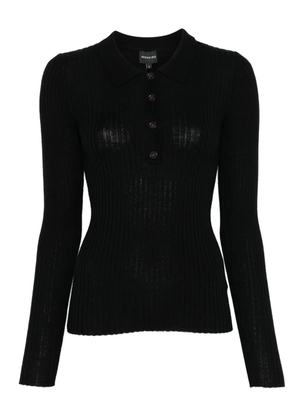 HERSKIND ribbed buttoned cardigan - Black