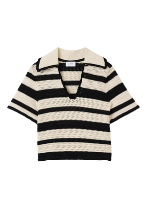 St. John stripe crochet T-shirt - Neutrals