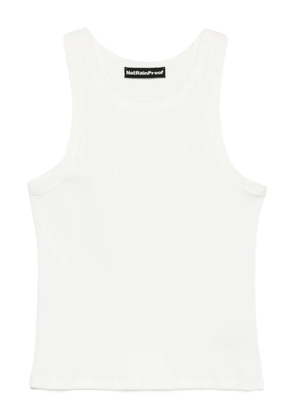 NotRainProof fine-ribbed tank top - White