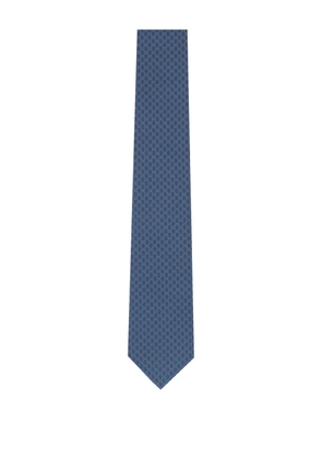 Gucci GG-pattern silk tie - Blue