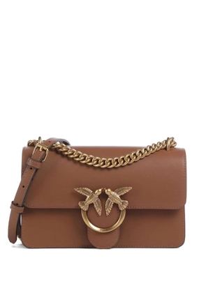 PINKO mini Love One chain crossbody bag - MARRONE