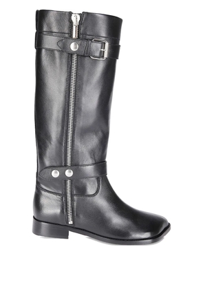 Niccolò Pasqualetti Obliqua zip buckle boots - Black