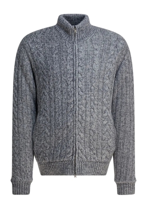 Herno cable knit zip cardigan - Grey