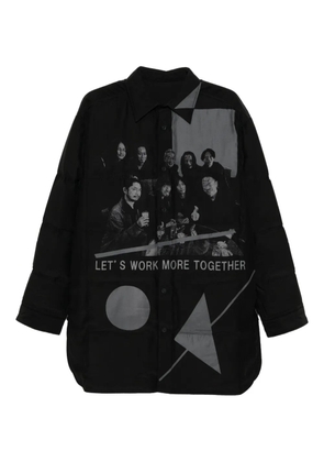 Yohji Yamamoto graphic padded jacket - Black