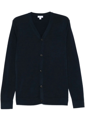 Sunspel merino-wool cardigan - Blue