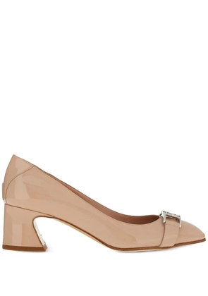 Ferragamo 50mm Vara chain pumps - Neutrals