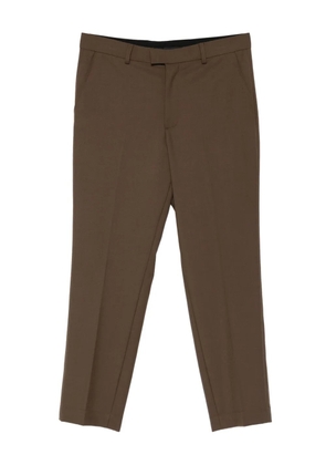 NotRainProof pressed-crease tailored trousers - Brown
