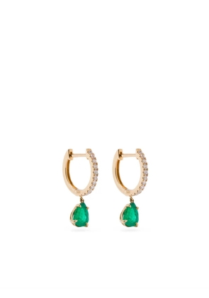 Anita Ko 18KT yellow gold emerald and diamond earrings