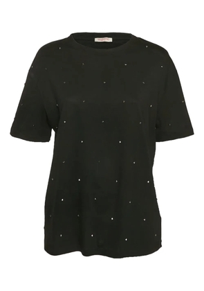 Valentino Pre-Owned Rockstud-embellished cotton T-shirt - Black